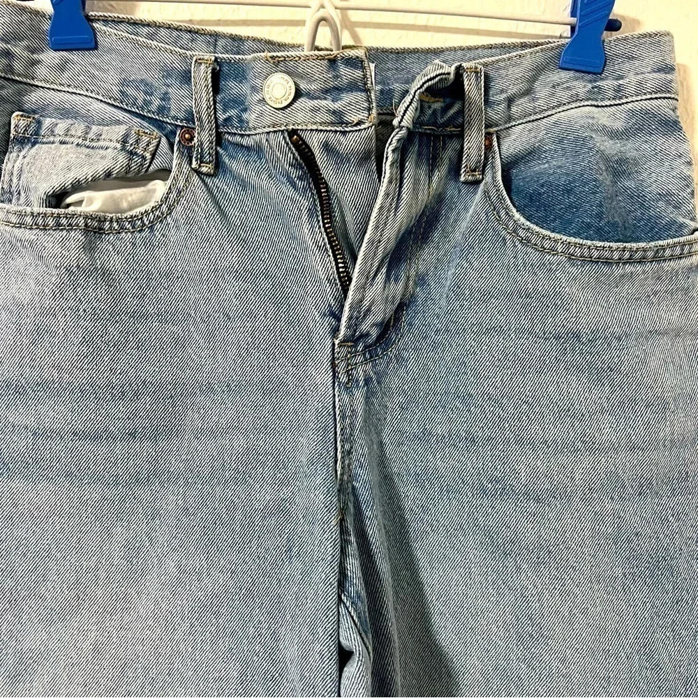 RSQ Vintage Y2K Baggy Jorts Bermuda Denim Cargo Carpenter Shorts Sz 25 EUC